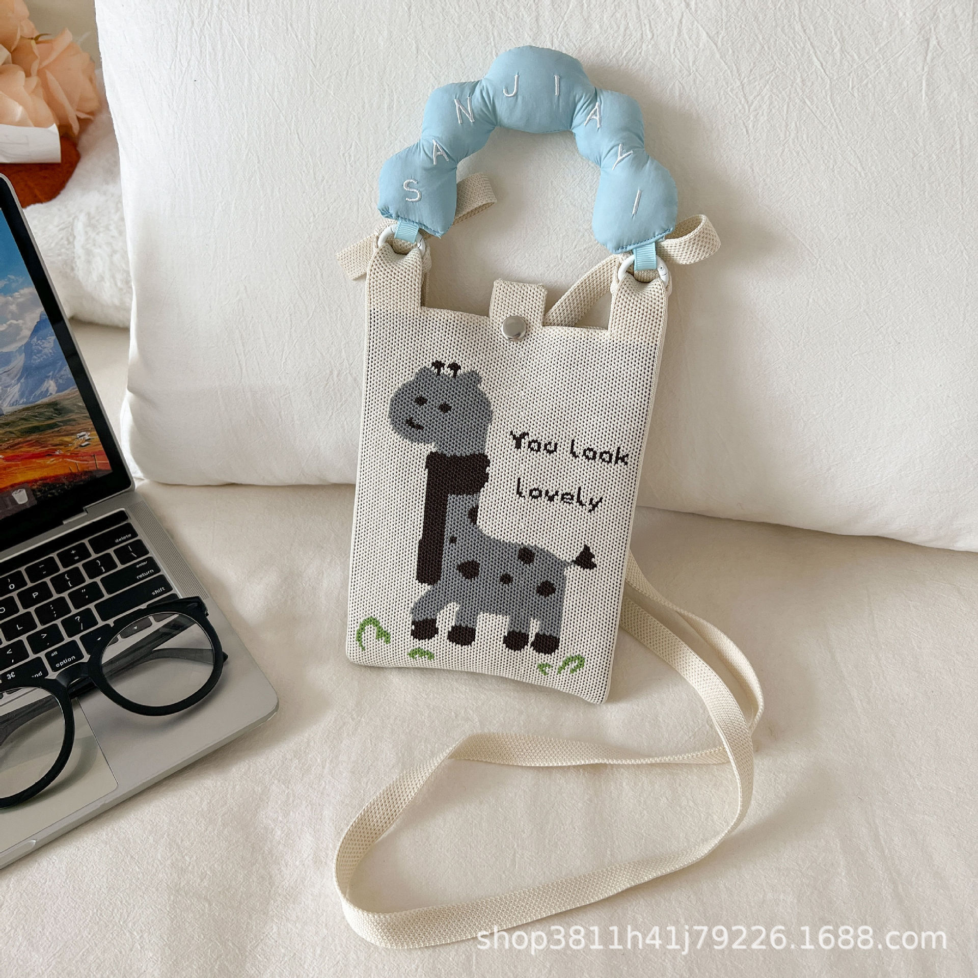 【ハンドル+ショルダーストラップ】グレーキリン