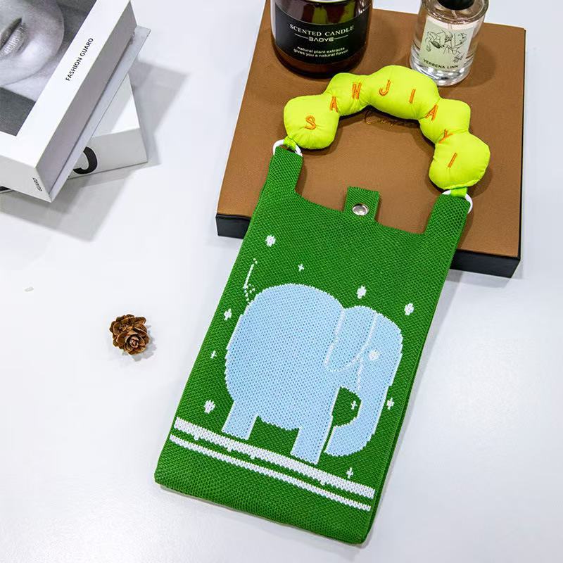 【ハンドル+ショルダーストラップ】グリーンエレファント