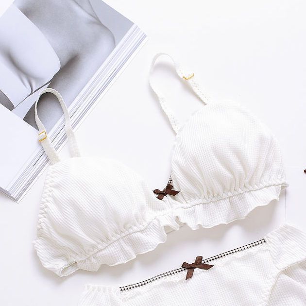 横縞コットン白単品♜