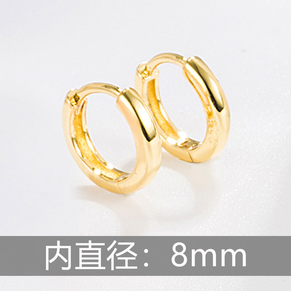 内径8mm黄金色/一対の価格 (銅メッキ黄金色) h158