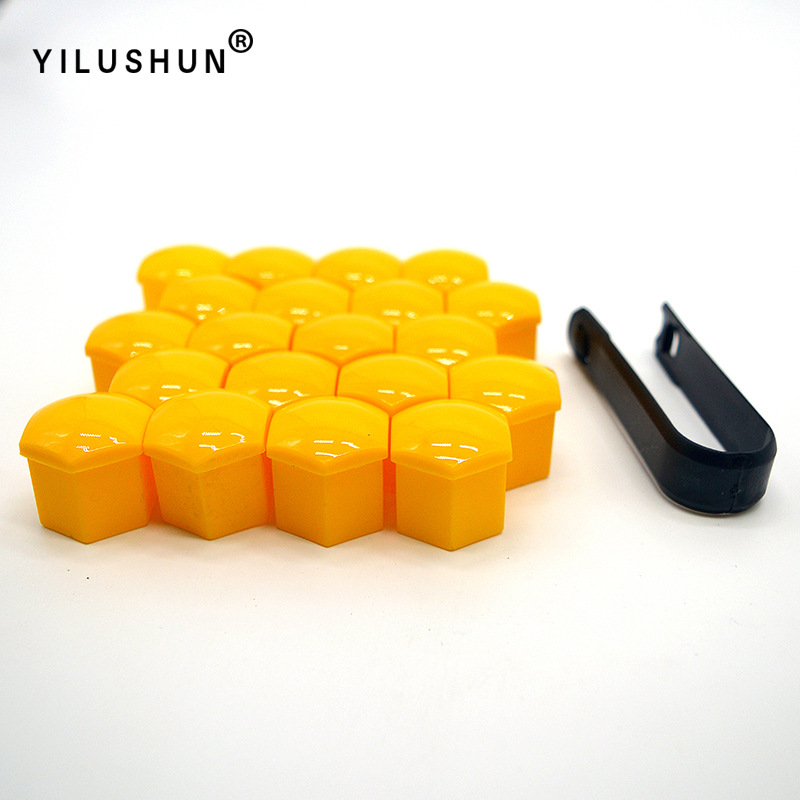 T53【袋入り】21mmイエロー20個入 + 黒クリップ1個