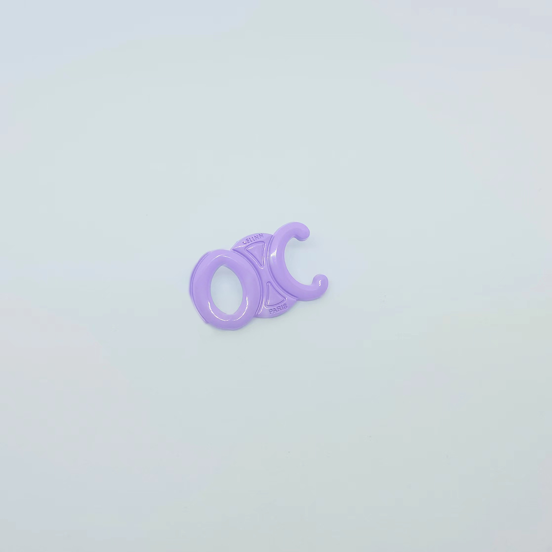 パープル 30*21MM バッククリップ付き