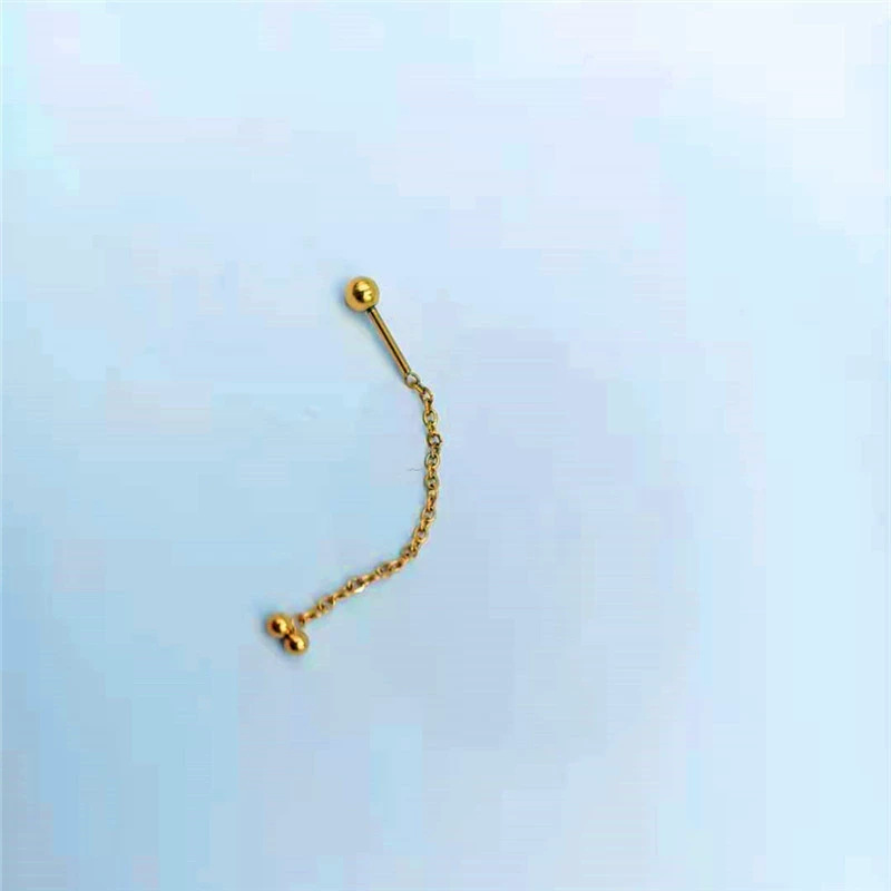 ゴールドの小さなボール耳ワイヤー 2 本