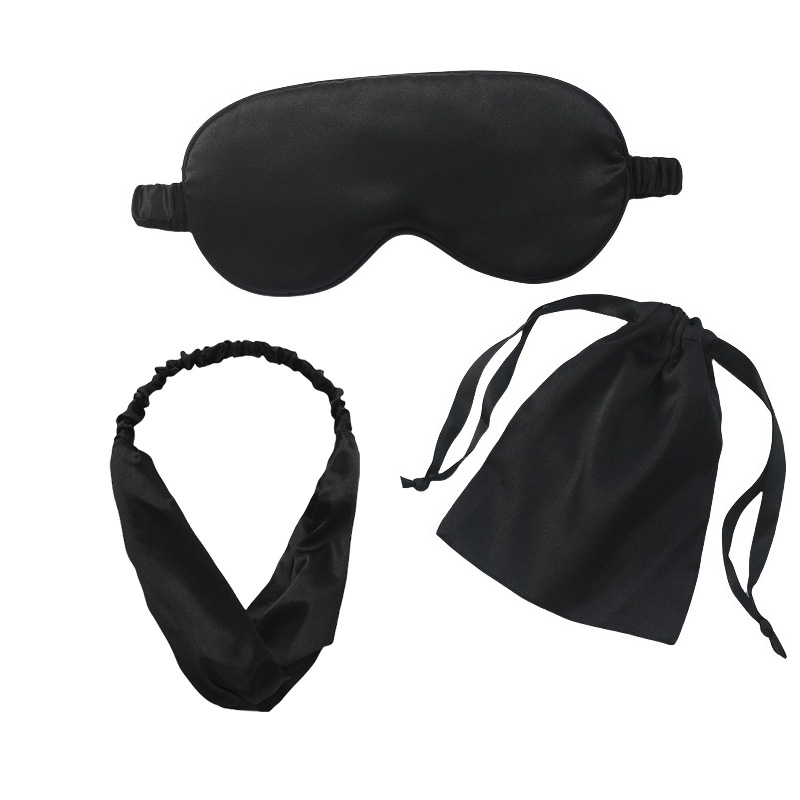 【3点セット】ブラック+収納袋+ヘアゴム