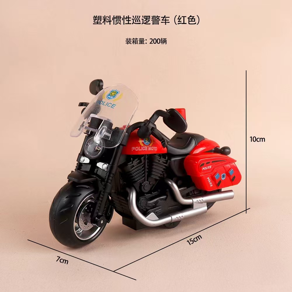 プラスチック慣性パトロールパトカー-レッド-バッグ