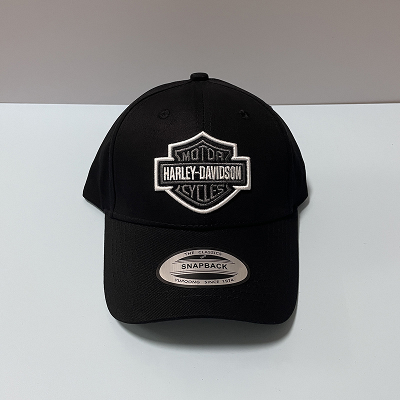 ブラック - ピークド キャップ (グレーの刺繍)