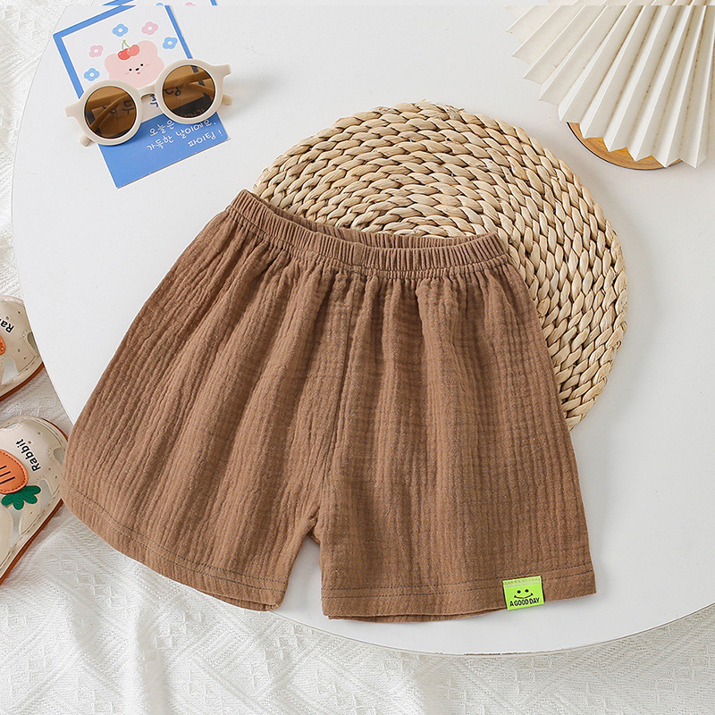 鑫-純綿半ズボン) カレー色