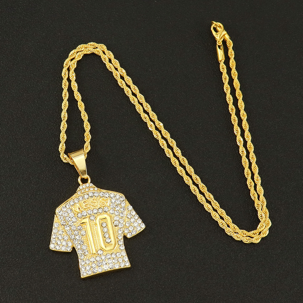 金色のペンダント (コート) + 麻花チェーン0.3*60cm