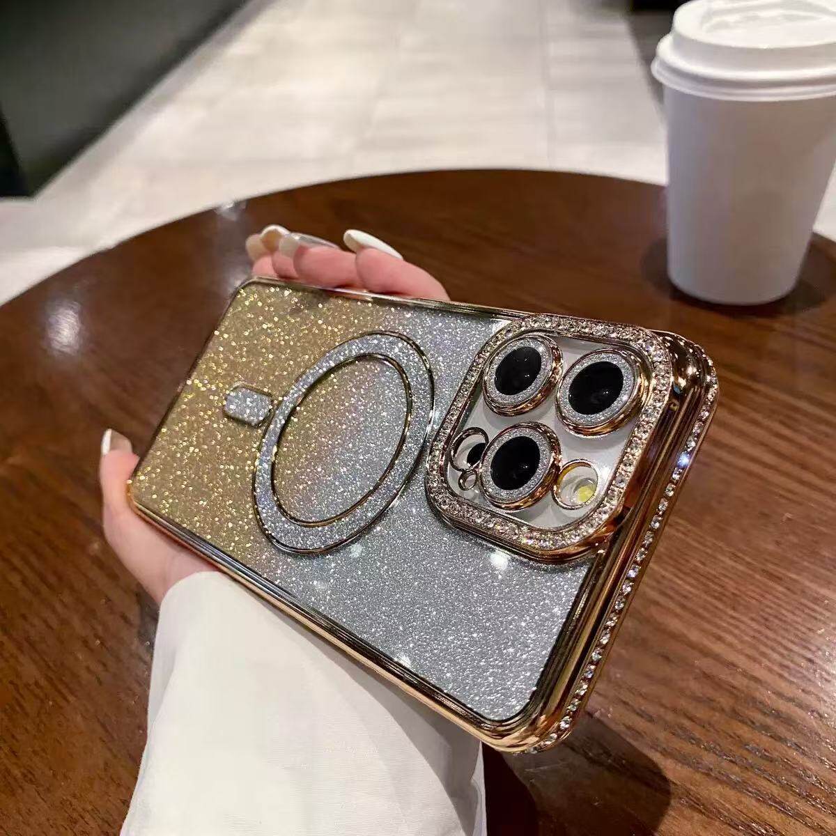 ゴールドグリッター+磁気エッジダイヤモンド