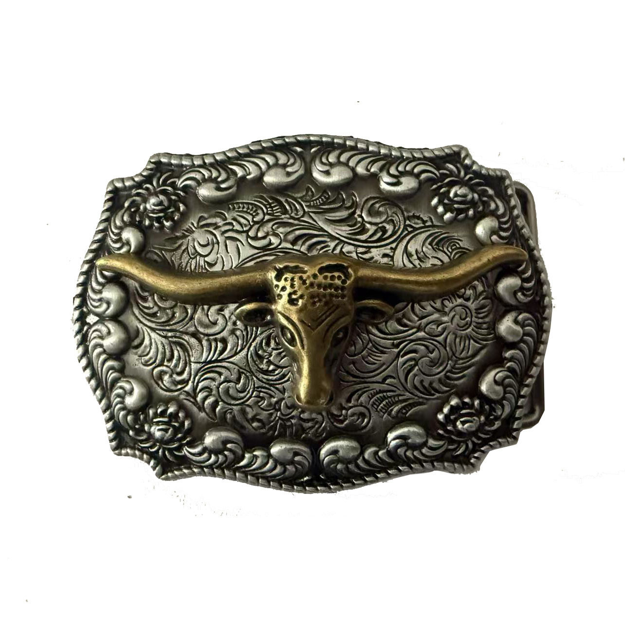 平角雄牛頭シルバーローゴールド雄牛