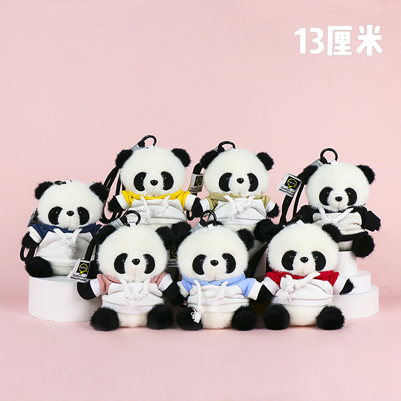 バラエティパンダカラーマッチングスウェットシャツスタイル