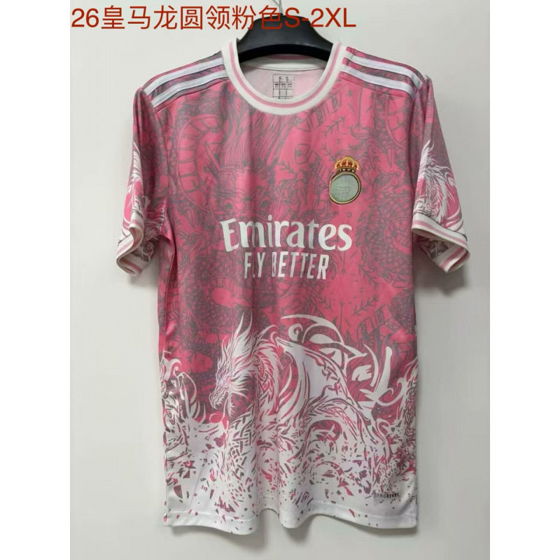 26 レアル・マドリード レッド ラウンドネック