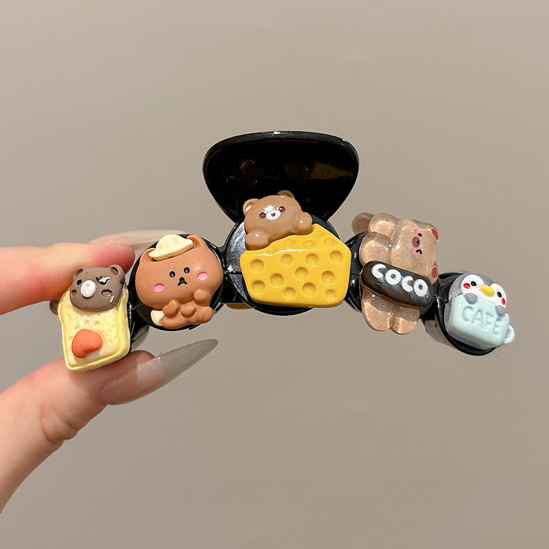 10#チーズベア 【光沢黒底クリップ】 10.5cm