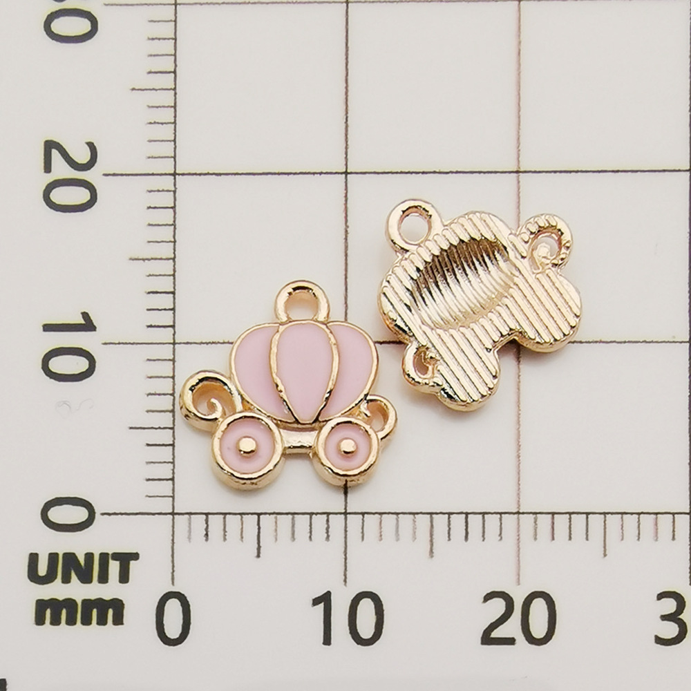 ピンクの油が滴るカボチャカート 1 個-0.8g-13*13mm-11898