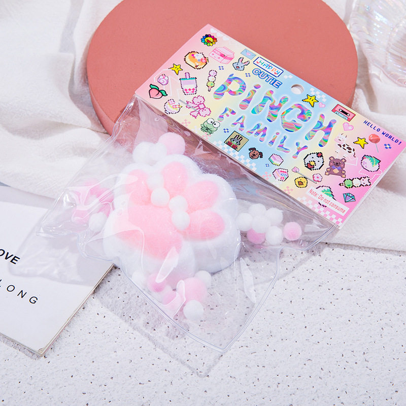 ぬいぐるみ猫の足 ホワイト