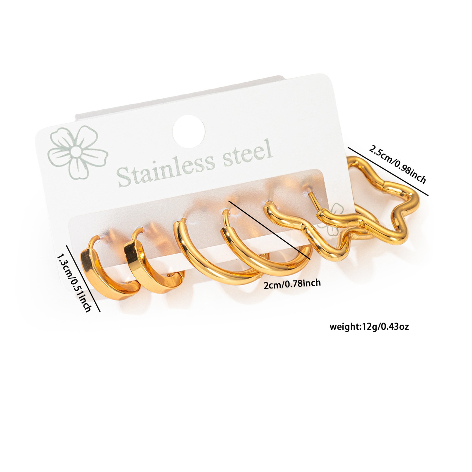 スターチタンスチールピアス