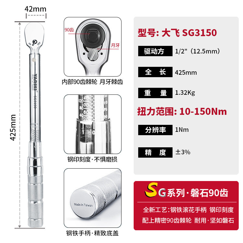 1/2inch ダフェイトルク 10-150Nm