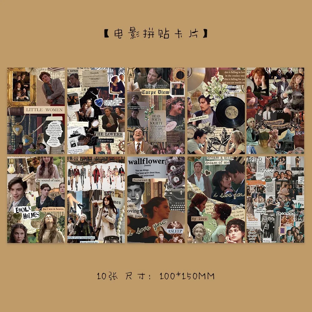 QH263 映画ポスターコラージュ-10枚