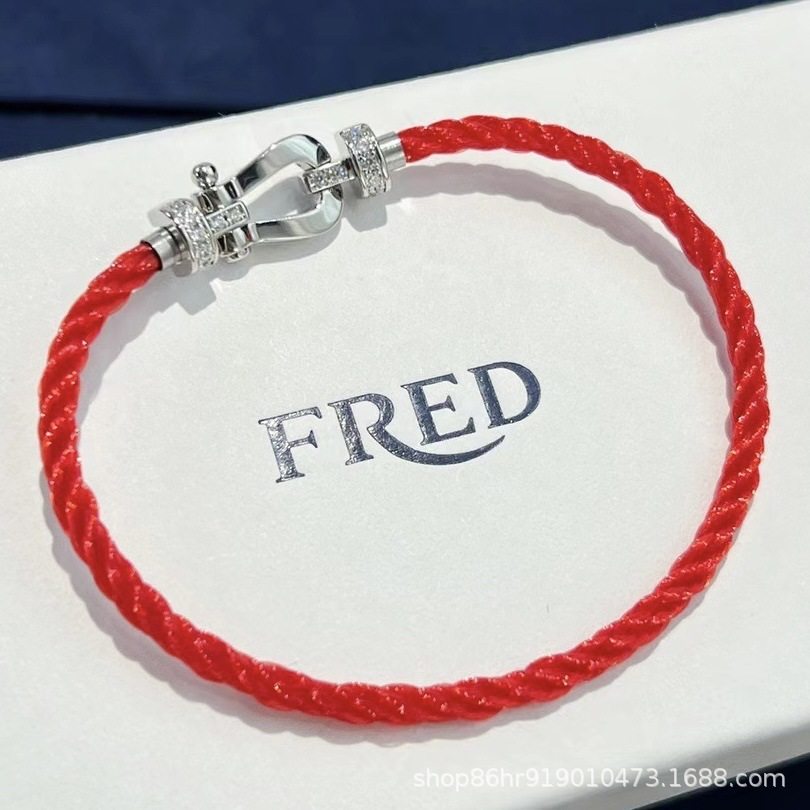 ハーフダイヤモンドレッドロープホワイトゴールド