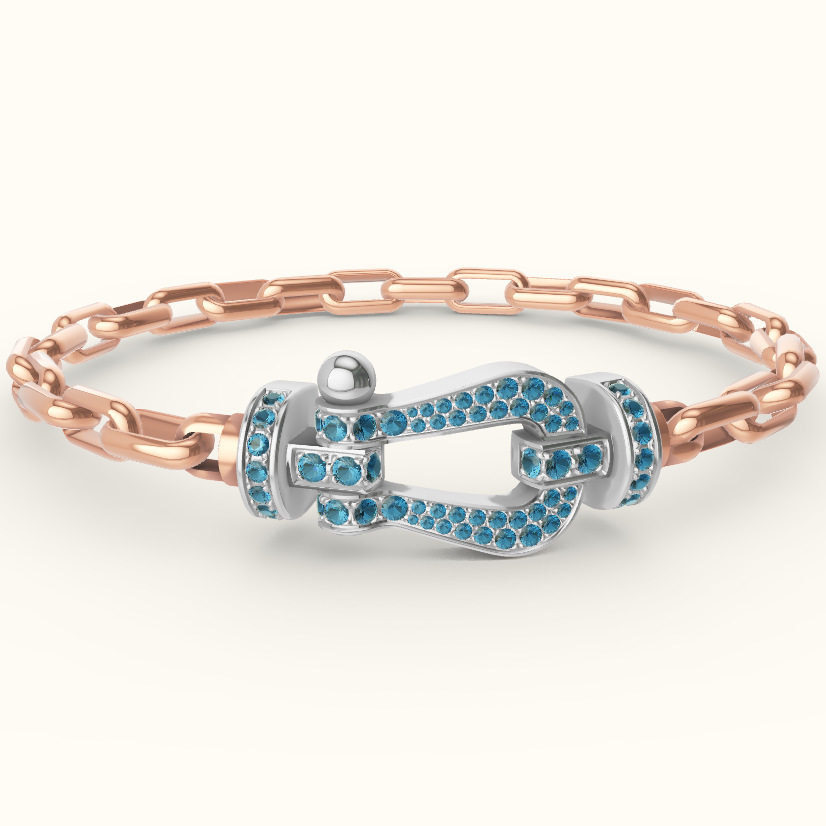 ラージチェーン ローズゴールド No.4