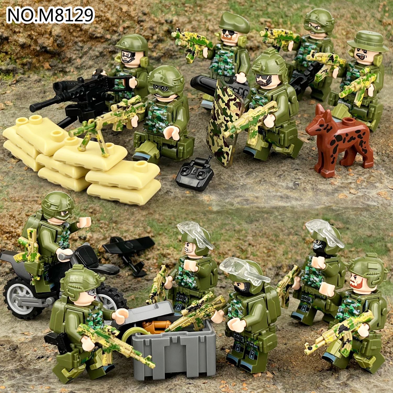 M8129-12 ウォーウルフ野戦部隊ミニフィギュア