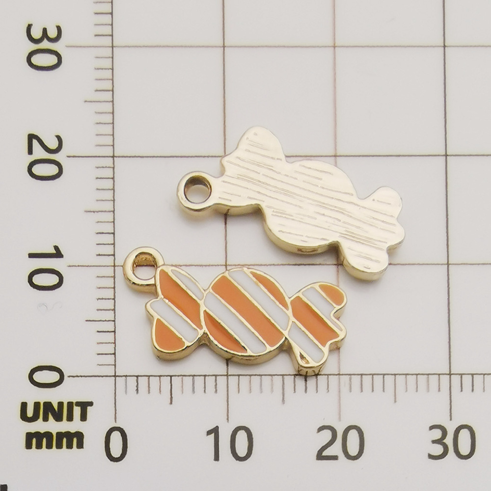 1 黄色と白のオイル滴るハロウィンキャンディー-1.2g-8*21mm-14017