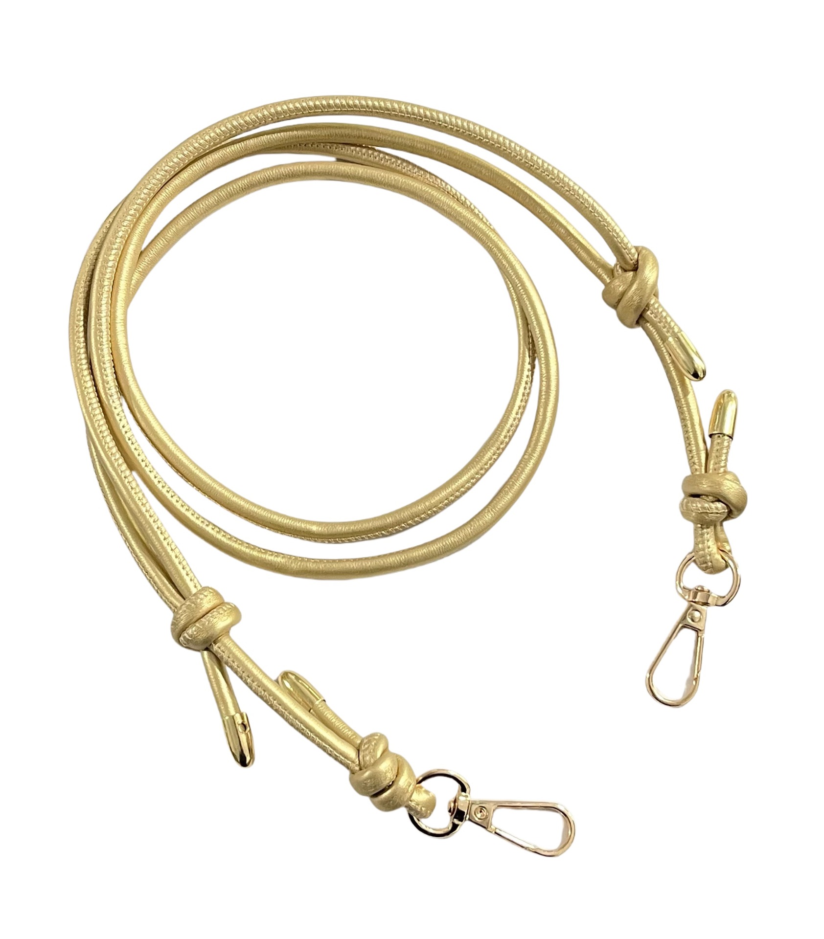 ゴールド（結び目のある細いショルダーストラップ）