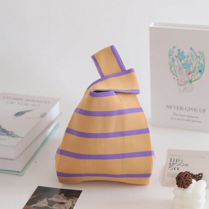 細い横縞 - 黄色