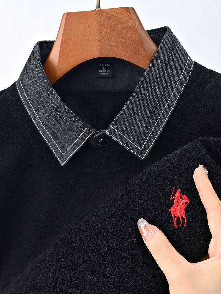ブラック(デニム衿ポニー刺繍)
