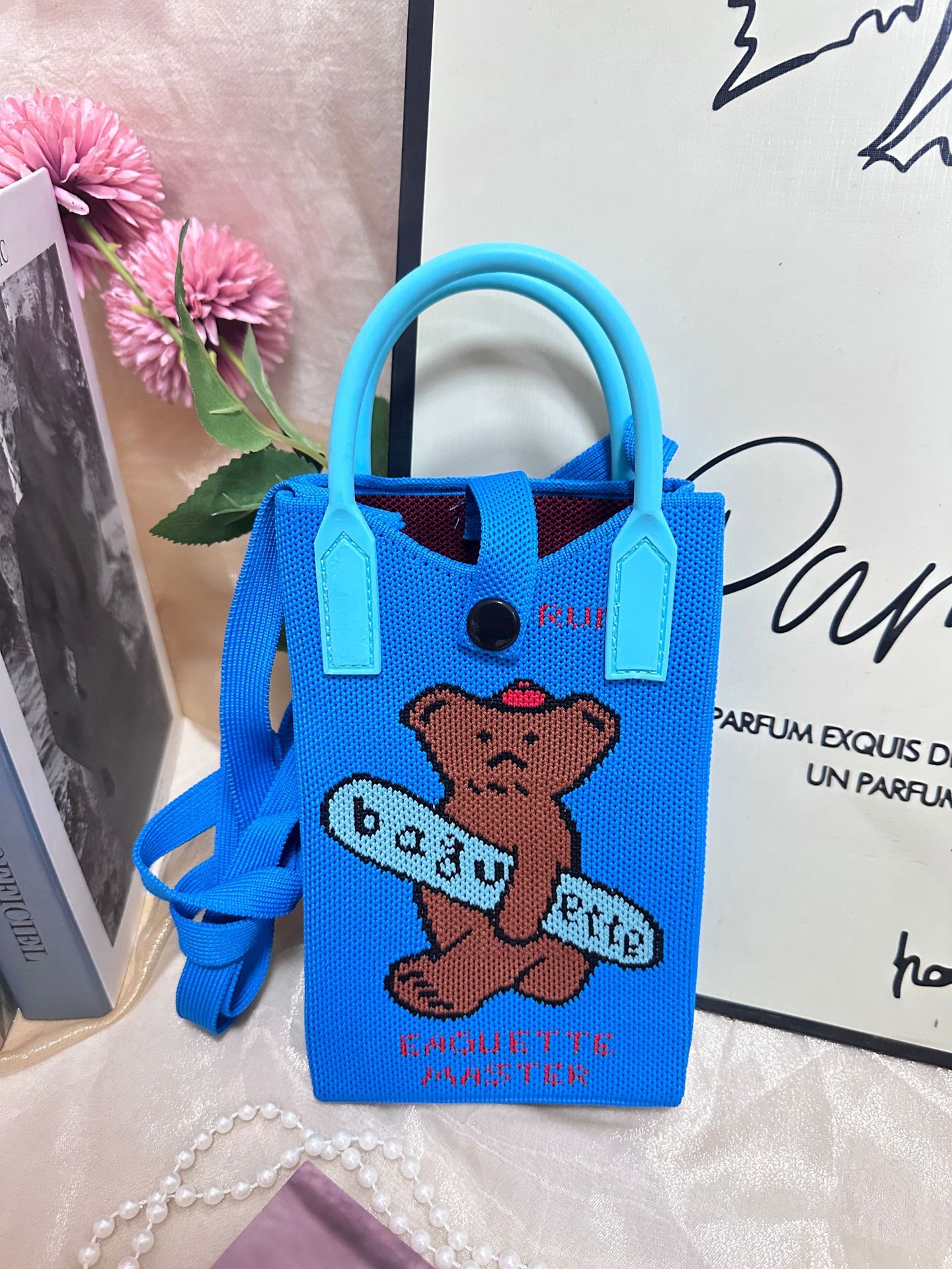 【シリコン+ショルダーストラップ】スケートボードベア