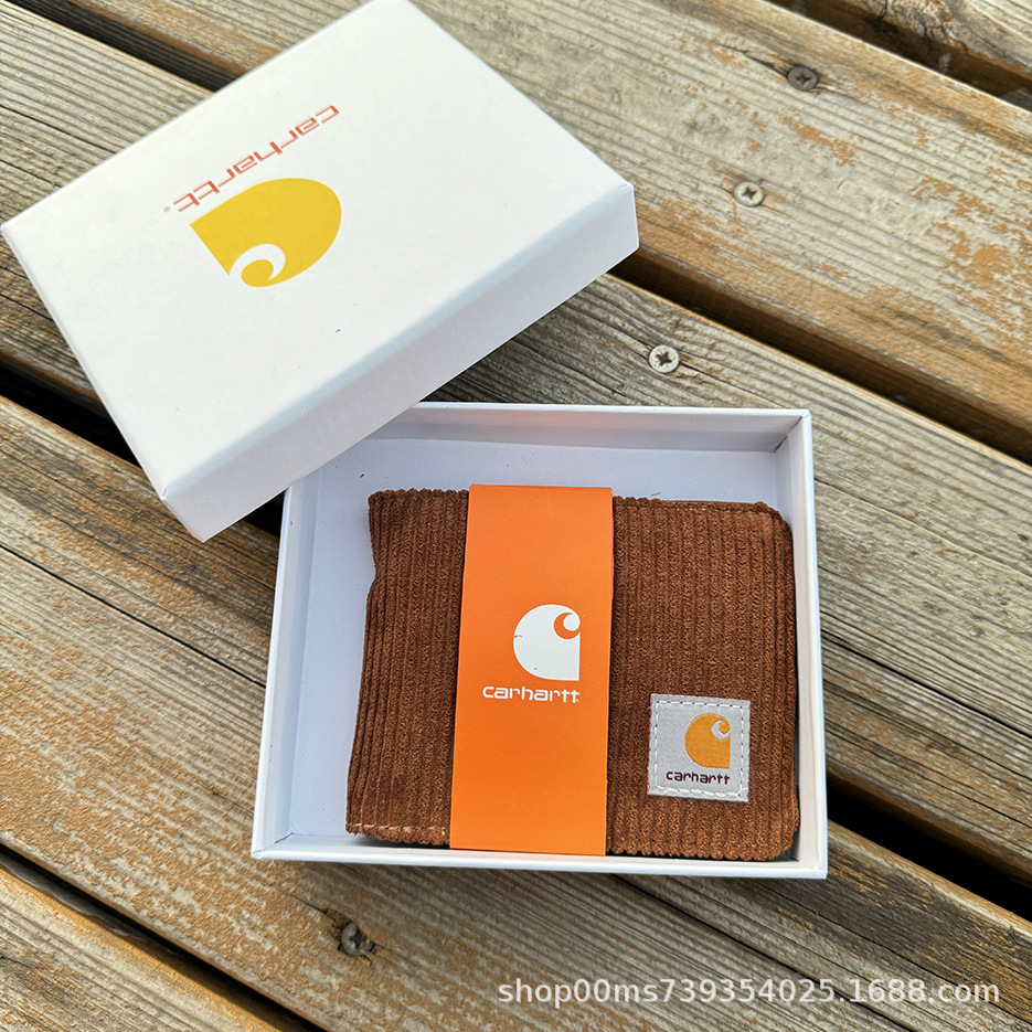 カードショートウォレット コーデュロイブラウン＋ボックス