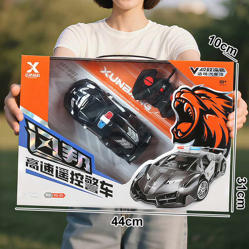 KS-25 4WAYリモコンパトカー（ブラック/シルバーランダム）【充電池付】