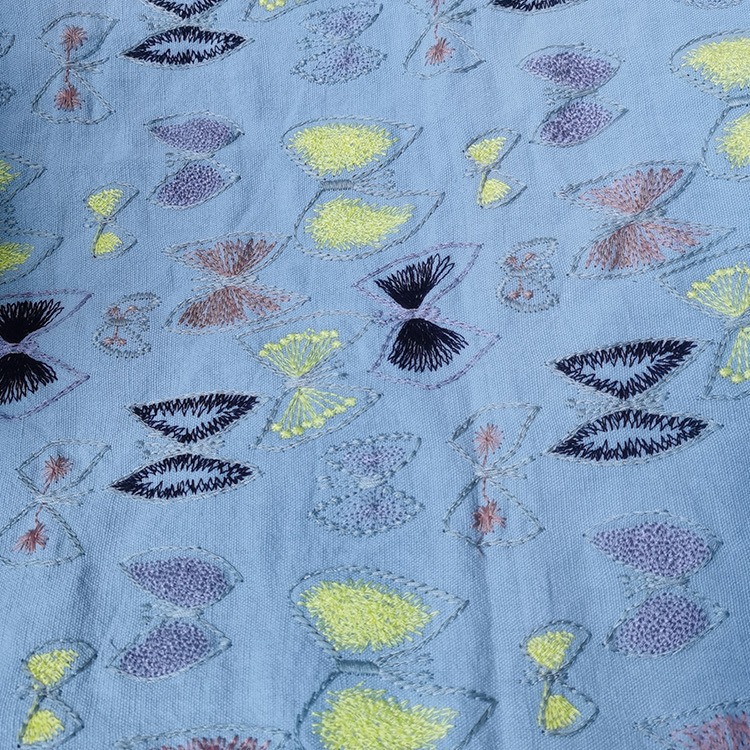 E20208 ブルー(ドア幅125cm 綿70% 麻30%)