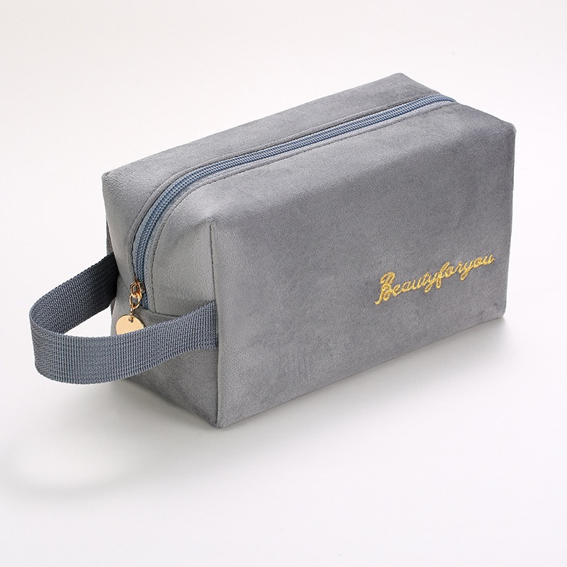 ベルベットポータブル長方形グレー