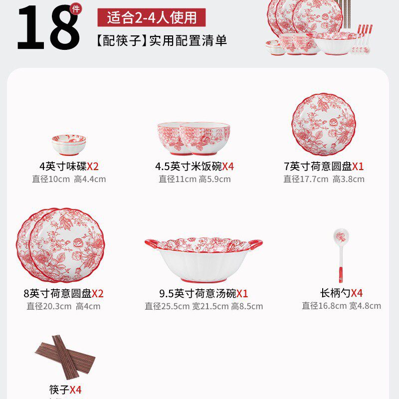4人用18点セット ローズクイーン
