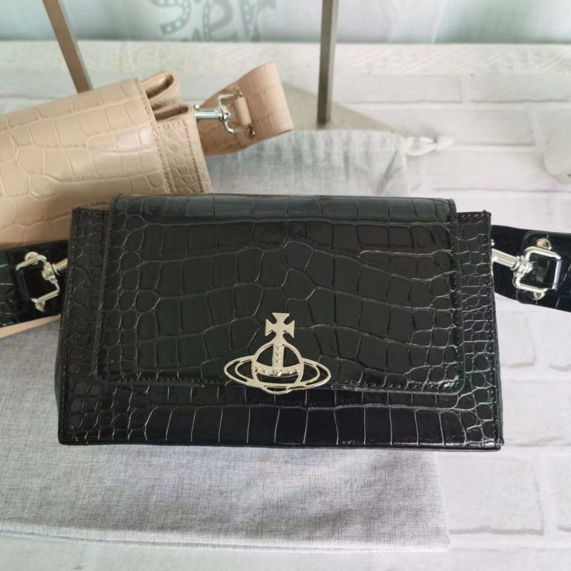 ミディアムクロコダイル柄ブラック