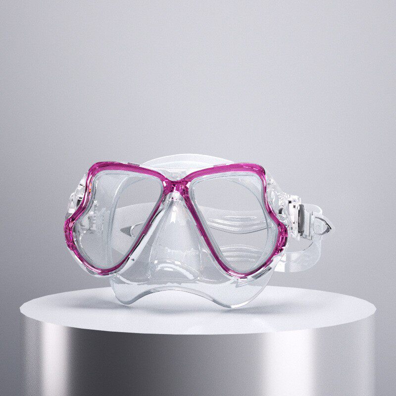 500 リキッドパープル透明ダイビングゴーグル