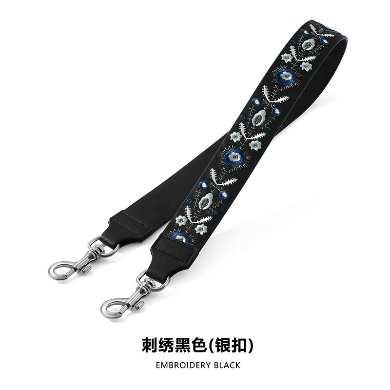 A-19刺繍黒シルバーバックル