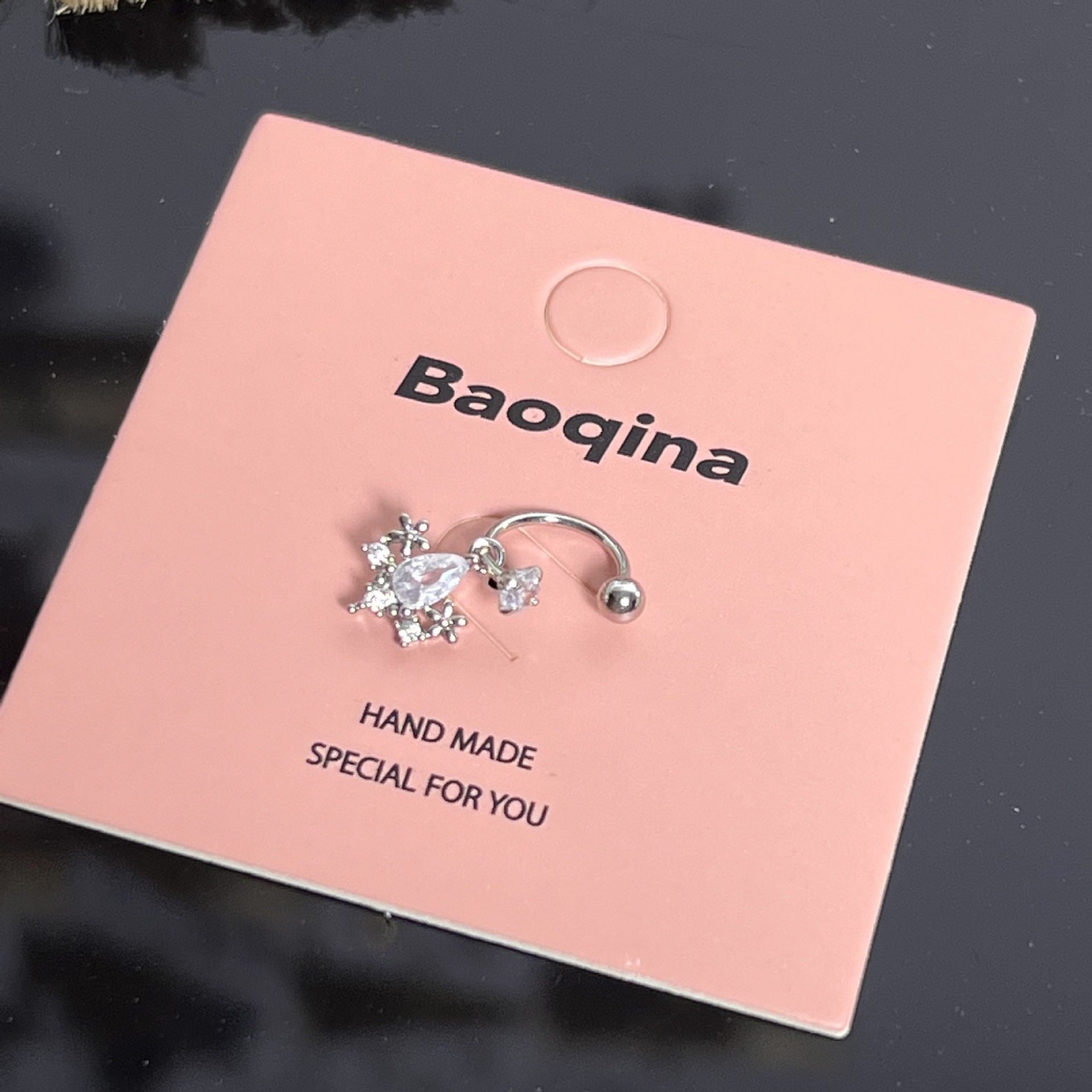 980 ウォータードロップスノーフレークホースシューリング（シングル）