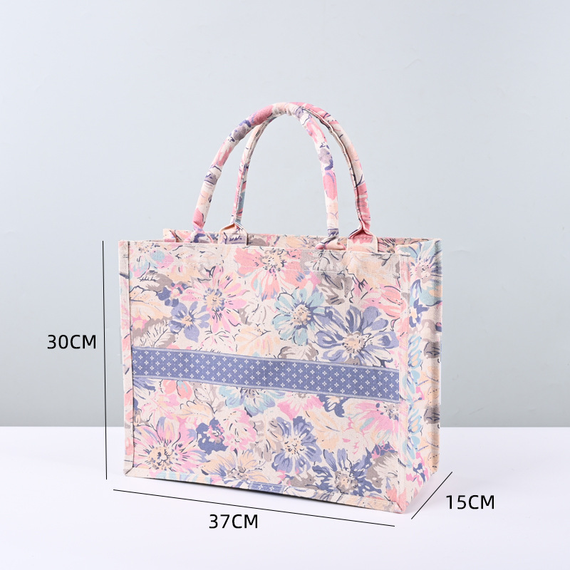 ピンクと紫の花 底37 高さ30 横15
