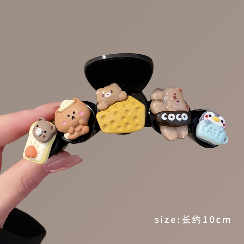 10#チーズベア 【光沢黒底クリップ】 10.5cm