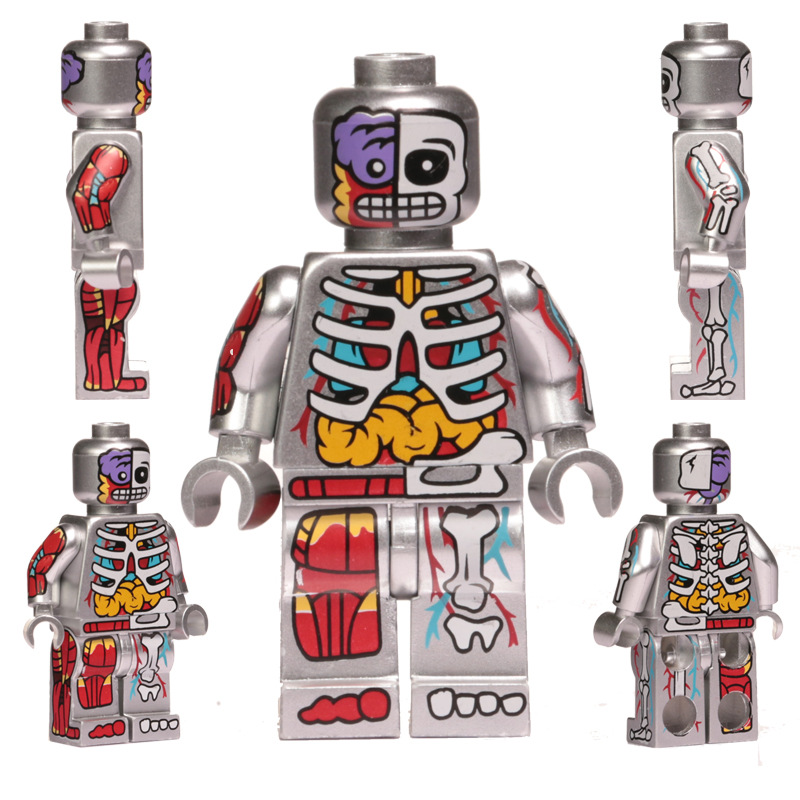 スケルトンマン-シルバーE[ベースプレート付き]