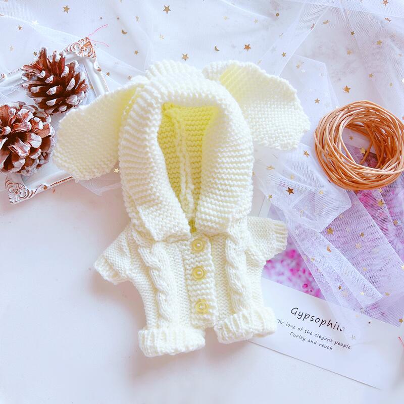 毛糸ウサギ耳ワンピース