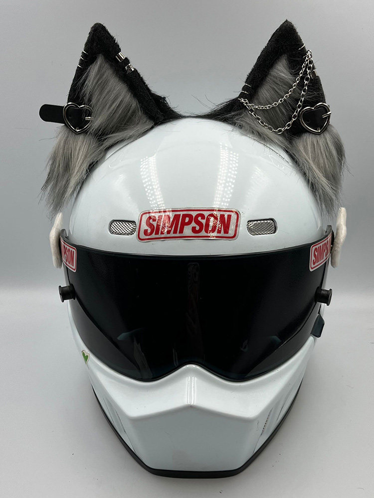 クロ心黒灰 + しっぽ (ヘルメットなし)-平均サイズ