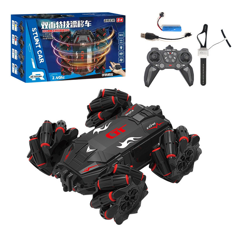 赤い両面車2.4Gリモコン+時計リモコン