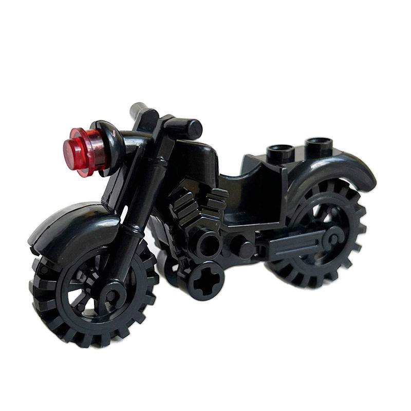 赤いライトが付いたハオートバイ (黒)