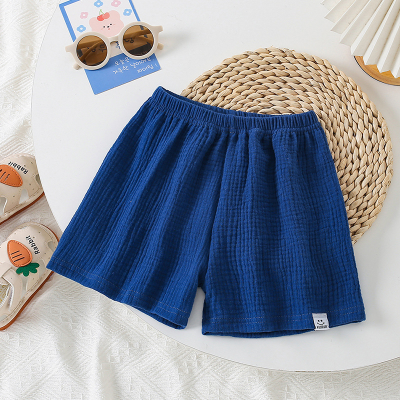 鑫-純綿ショートパンツ) ブルー