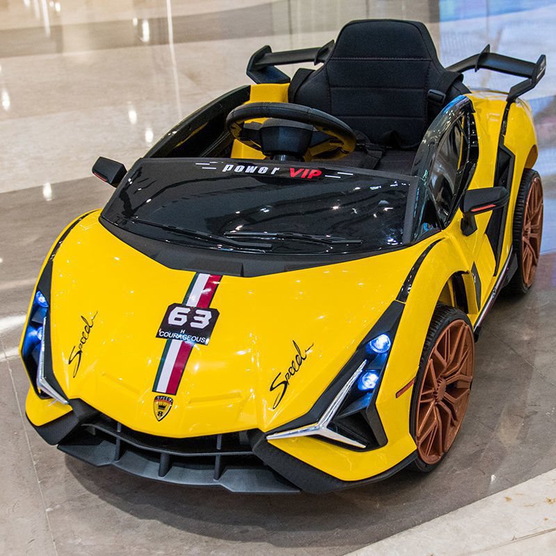 イエロー デュアルドライブ デュアル リチウム バッテリー + Bluetooth 音楽 + リモコン スイング - 特大モデル + 3 スピード リモコン + 保証