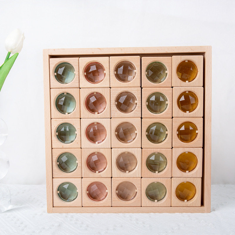 透光25粒マカロン宝石積み木1.3kg