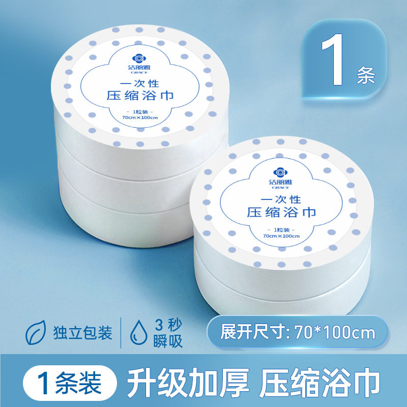 使い捨て圧縮バスタオル